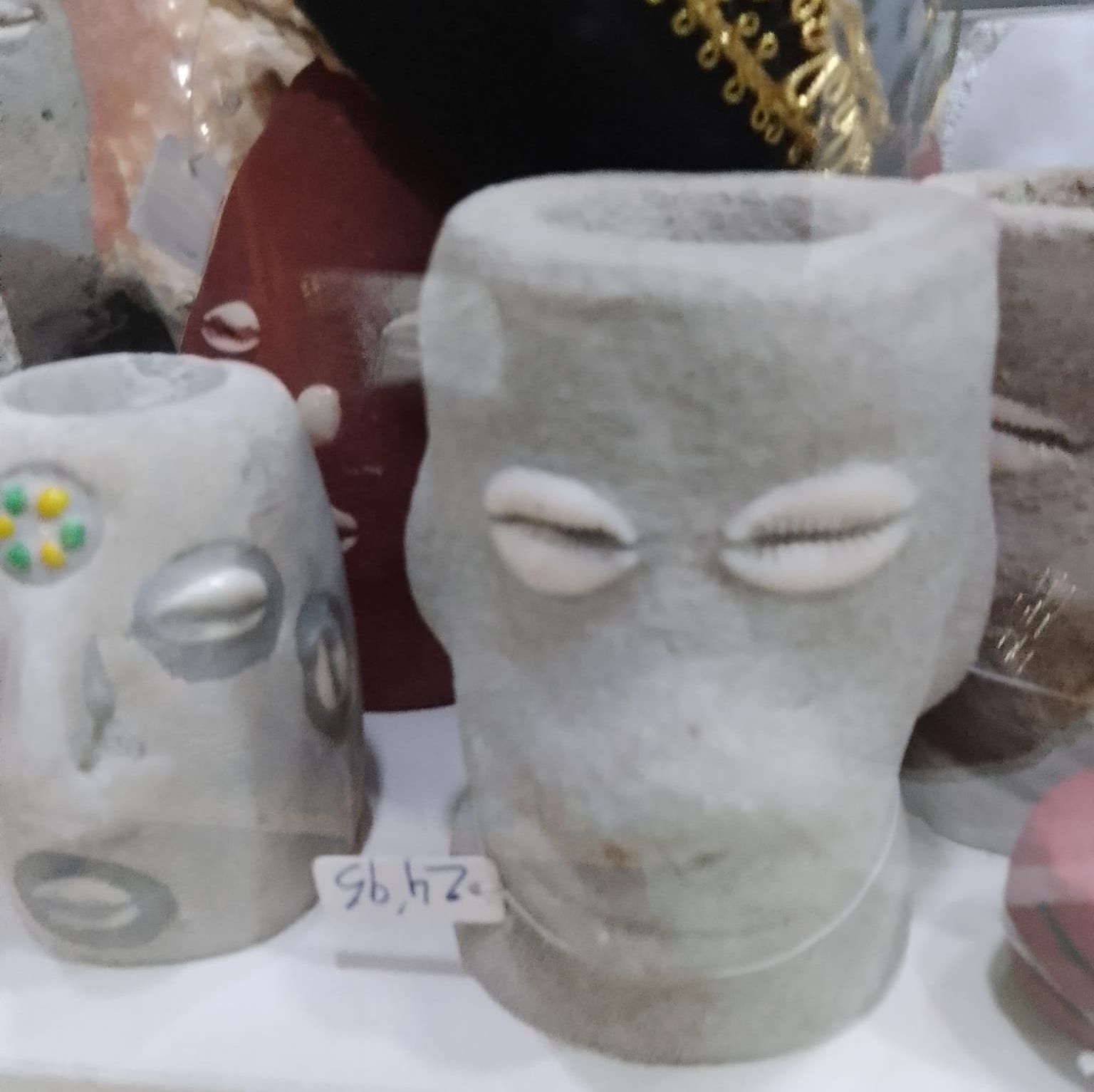 Baba Orisanla jarras con forma de caras